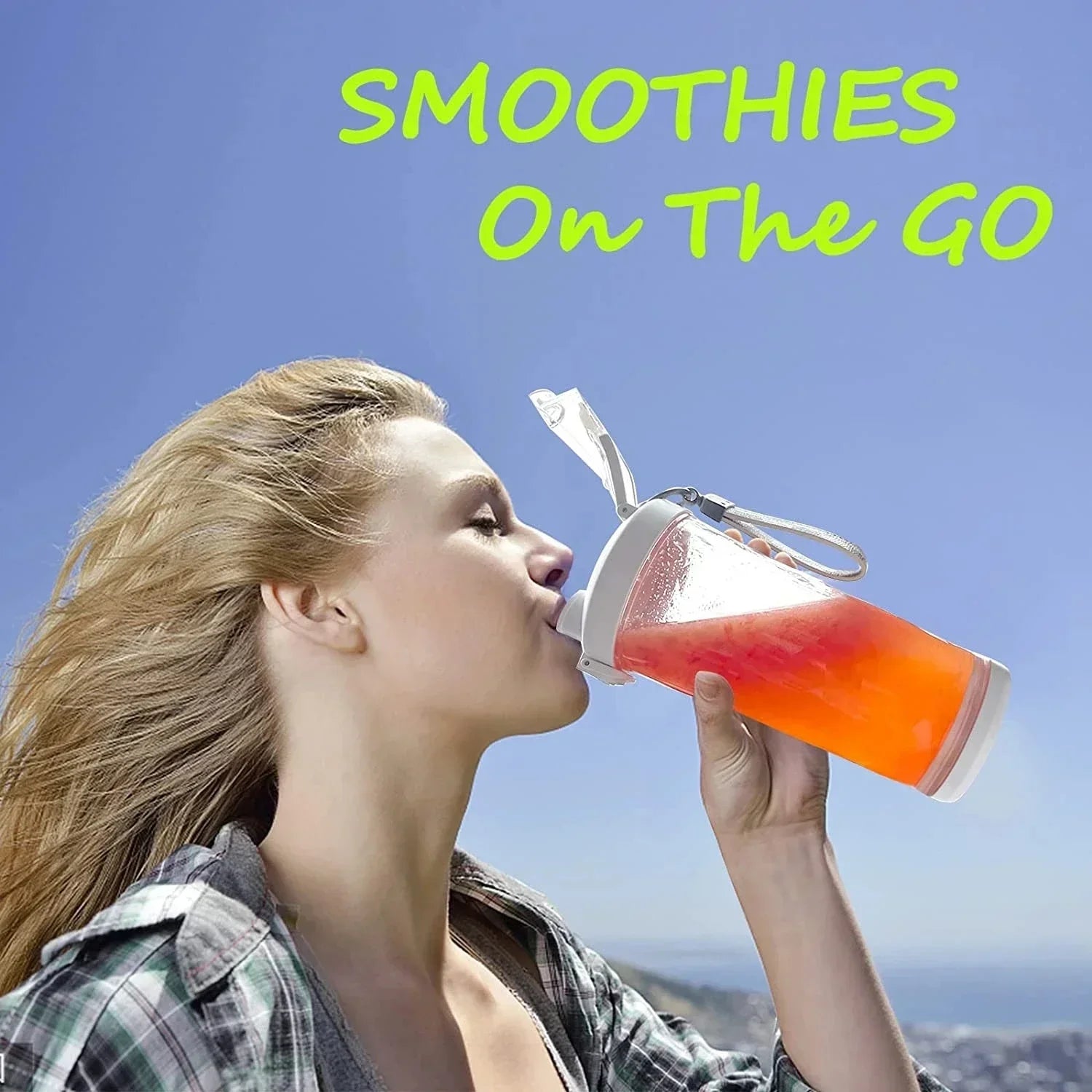 Portable Blender 600ML Electric Juicer Fruit Mixers 4000mAh USB Rechargeable Smoothie Mini Blender Personal Juicer Colorf