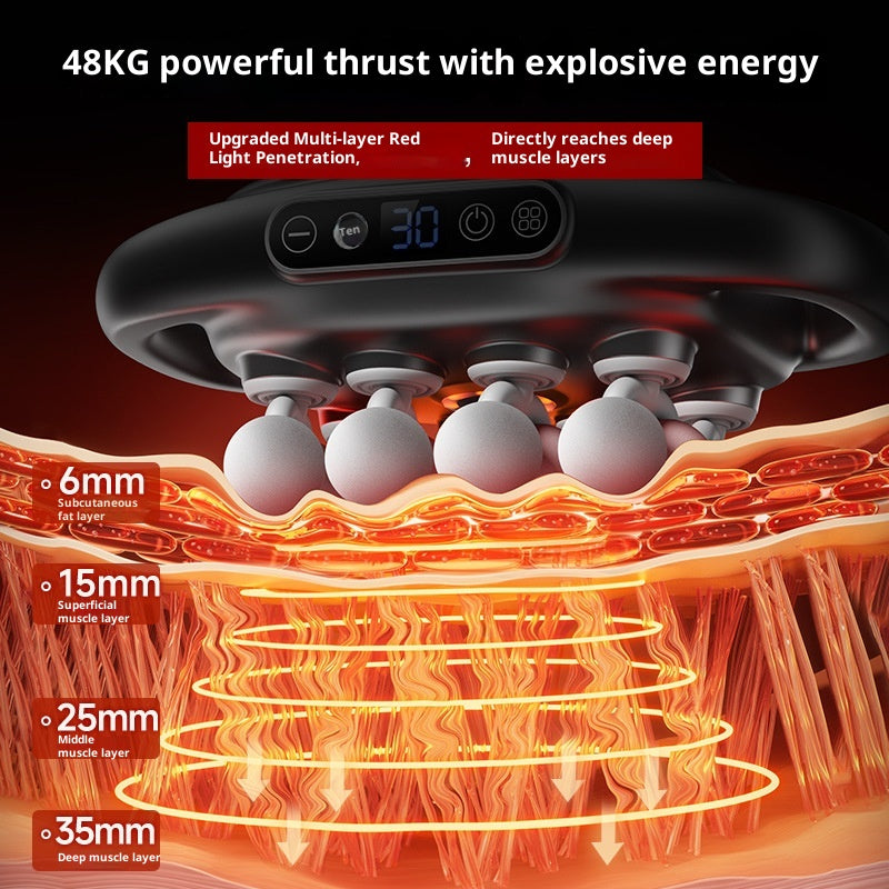 Muscle Relaxation Massager Multi-head Massage Gun Deep Tissue Body Fitness Muscle Electric Relax Massager For Back Shoulders Legs Foot 16 Heads