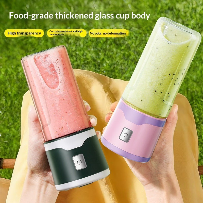 Multifunctional Rechargeable Electric USB Juicer Cup Double Cup Handheld Mixer Cup 500 ML Blending Juice Cup Outdoor